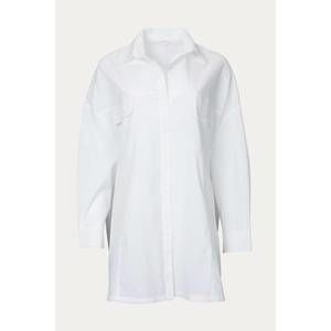 NEW NAP oversized cotton-blend shirt in white